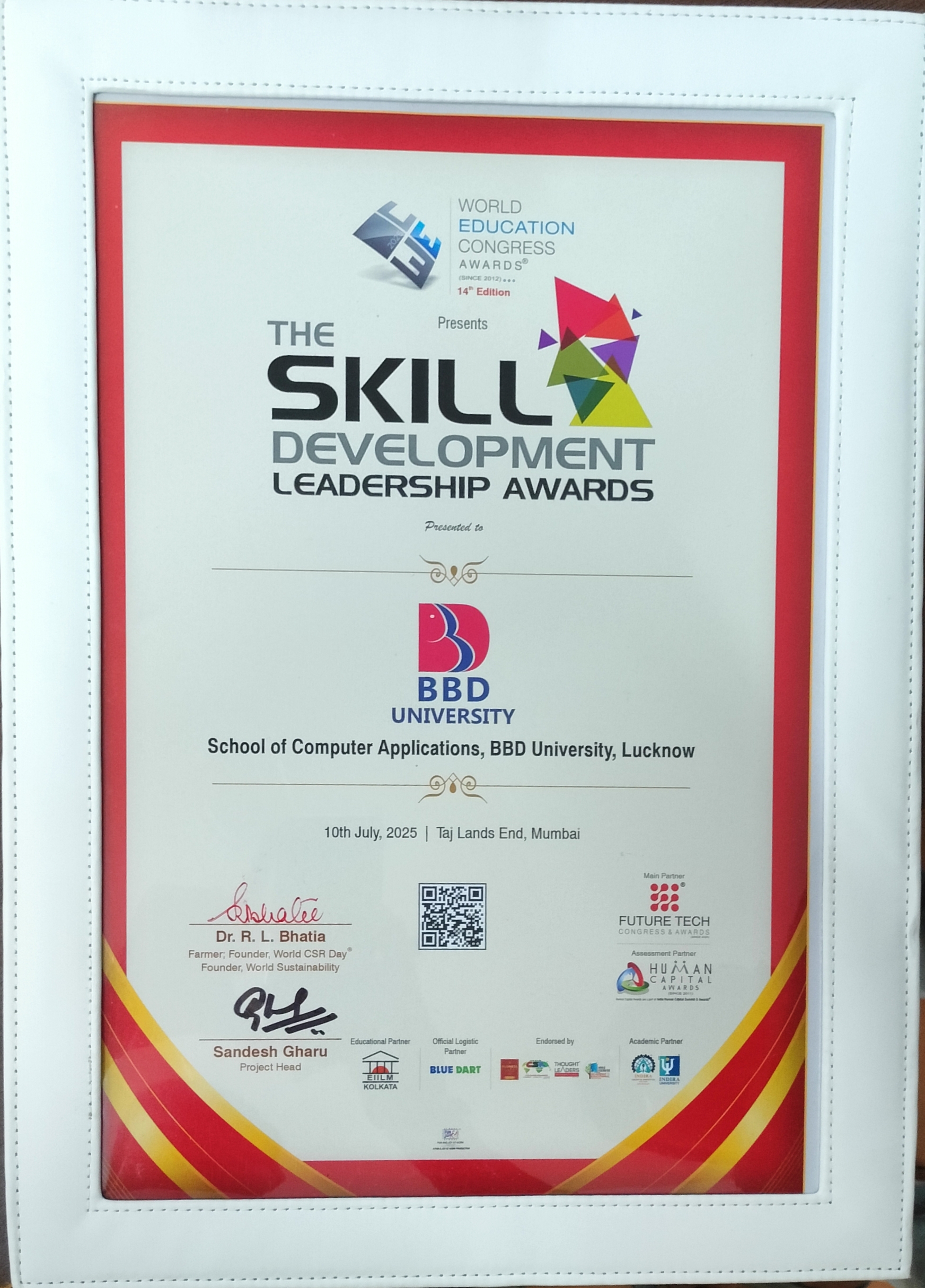 The Skill Development Leadership Award